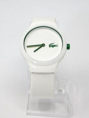 Lacoste Coa Watch White Dial Logo Silicone Band Unisex Sporty lc 90.4 47 2642